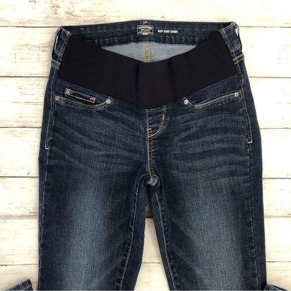 Signature by Levi Strauss Gold Women’s Baby Bump Skinny Jeans Size XS/TP… - Picture 3 of 14